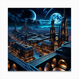 City At Night 5 Canvas Print