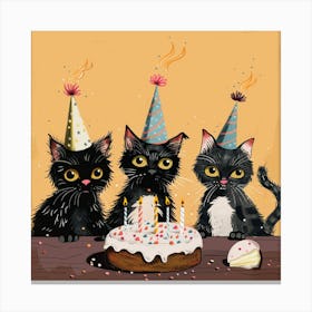 Birthday Cats Canvas Print