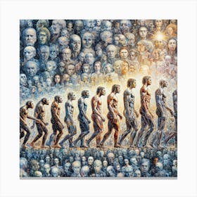 Evolution Of Human And AI The Journey Canvas Print