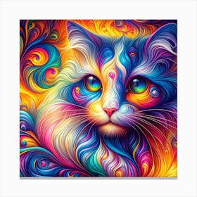 Psychedelic Cat 1 Canvas Print