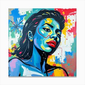 Woman'S Face Canvas Print