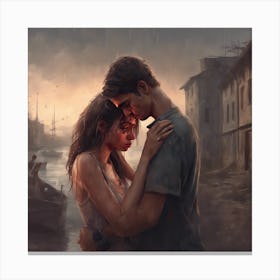 637747 A Young Man Holds His Girlfriend And Cries Xl 1024 V1 0(2) Canvas Print