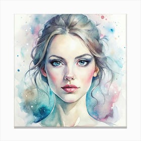 Watercolor Of A Woman Canvas Print