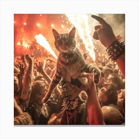 Cat At A Concert 8 Canvas Print