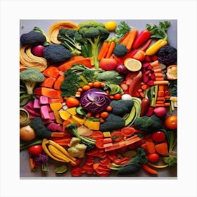 Rainbow Of Vegetables Canvas Print