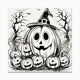 Halloween Pumpkins Canvas Print