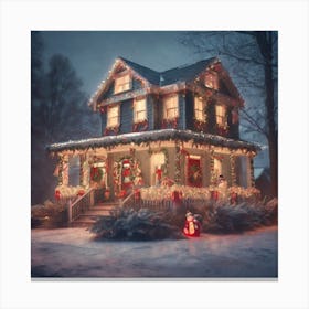 Christmas House 85 Canvas Print