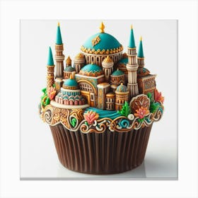 Turkish Mosque Cupcake Canvas Print