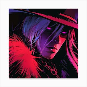 Witch In A Hat Canvas Print