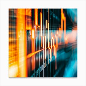 Blurred Stock Market Data 1 Canvas Print