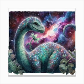 Galaxy Dinosaur Canvas Print