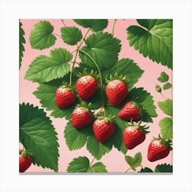 Strawberry Wallpaper Canvas Print