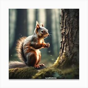 Squirrel In The Forest 201 Canvas Print