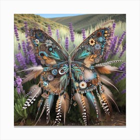 Native American Butterfly Art Canvas Print