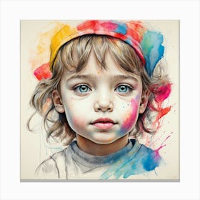 Child'S Face Canvas Print