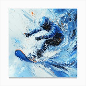 'Snowboarding' Art Canvas Print