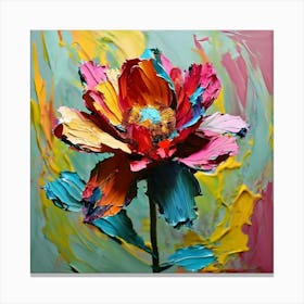 Colorful Flower Painting 2 Canvas Print