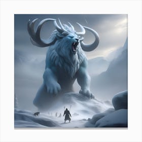 The Ice Beast Canvas Print