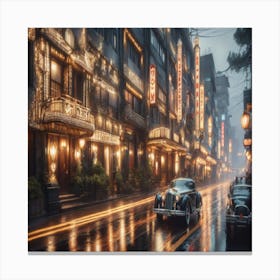 City At Night 1 Canvas Print