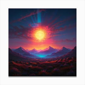 Landscape Painting, Landscape Painting, Landscape Painting Canvas Print