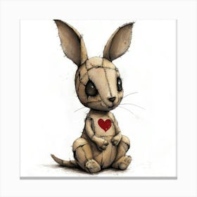 Rabbit With A Heart Stampe su tela