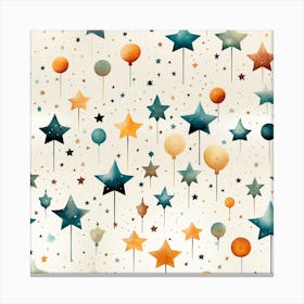 Stars And Balloons Canvas Print