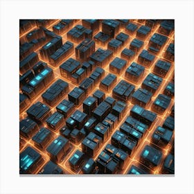 Futuristic City Canvas Print