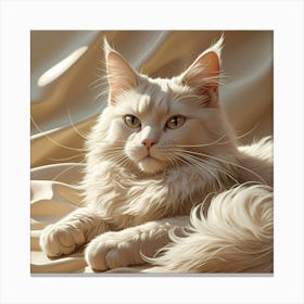 White Cat 2 Canvas Print