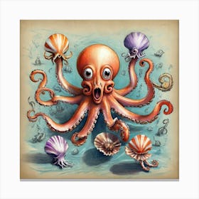 Octopus 72 Canvas Print