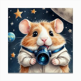 Hamster In Space 2 Canvas Print