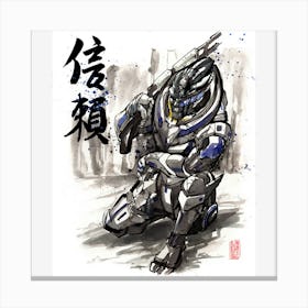 Trending Mass Effect Garrus Sumie Style With Japanese Canvas Print