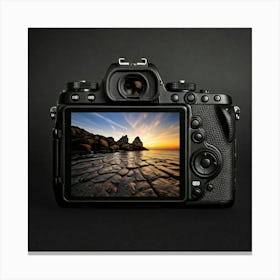 Sunset On A Camera Canvas Print