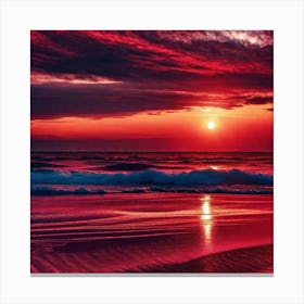 Sunset On The Beach 831 Canvas Print