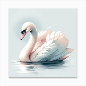 Swan in Minimalist Canvas Print