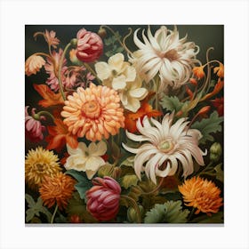 Oil Flower (12) Canvas Print