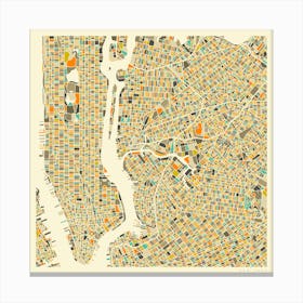 New York Map Canvas Print