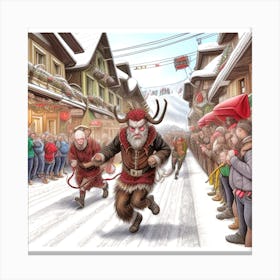 Santa'S Run Canvas Print