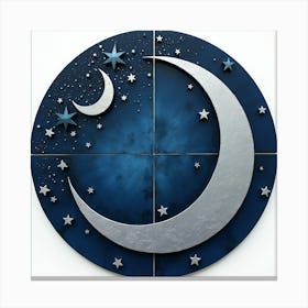 islamic Moon And Stars Canvas Print