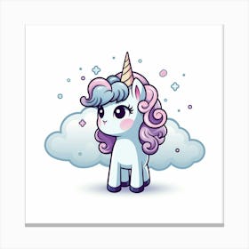 Cute Unicorn 419 Canvas Print