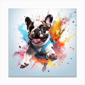 Frenchie Cute Art By Csaba Fikker 028 Canvas Print