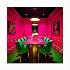 Pink Dining Room 2 Canvas Print