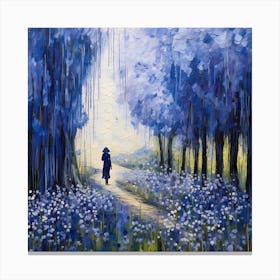 Textile Dreams: Monet's Tranquil Garden 1 Canvas Print