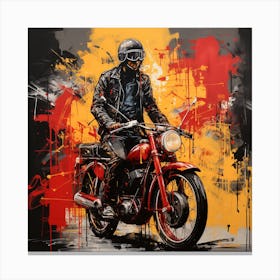 Moto - Red Motorcycle Canvas Print