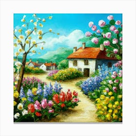 Garden Of Flowers Canvas Print