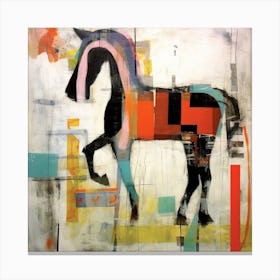 Color Block Horse Impressionist 21irena Canvas Print