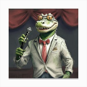 Crocodile Comedian Canvas Print