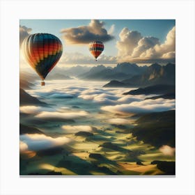 Hot Air Balloons In The Sky 1 Canvas Print