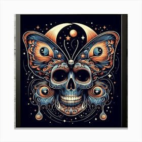 Skull Butterfly Art 6 Canvas Print