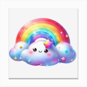 Kawaii Rainbow Canvas Print