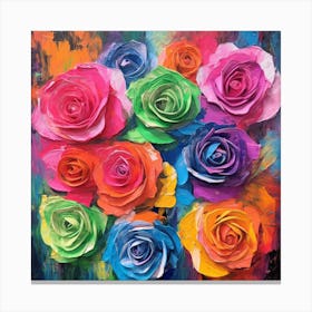Colorful Roses 3 Canvas Print